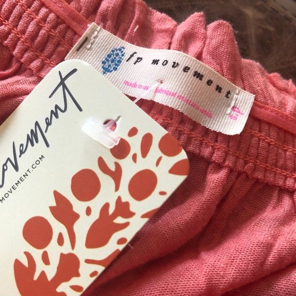 SOLD OUT IN SIZE SMALL Free People FP Movement Pink Off Shoulder Top - Picture 14 of 16